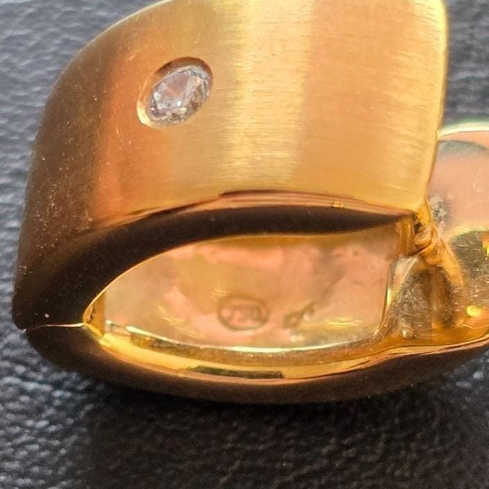Ohrclips 750er mit Brilliant 8.48g — Exzellenter Zustand (M-) Ohrringe