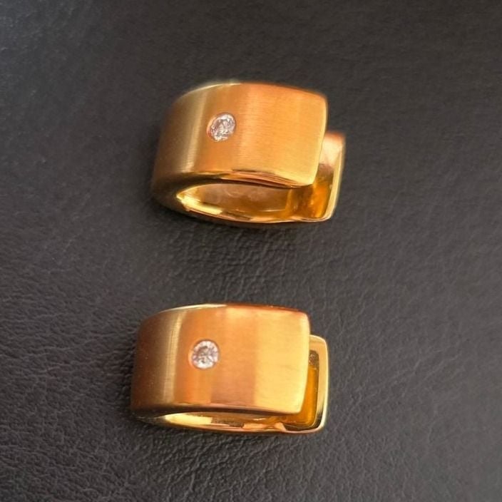Ohrclips 750er mit Brilliant 8.48g — Exzellenter Zustand (M-) Ohrringe