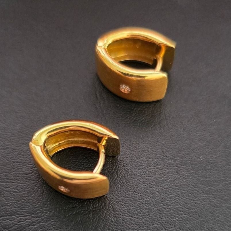 Ohrclips 750er mit Brilliant 8.48g — Exzellenter Zustand (M-) Ohrringe