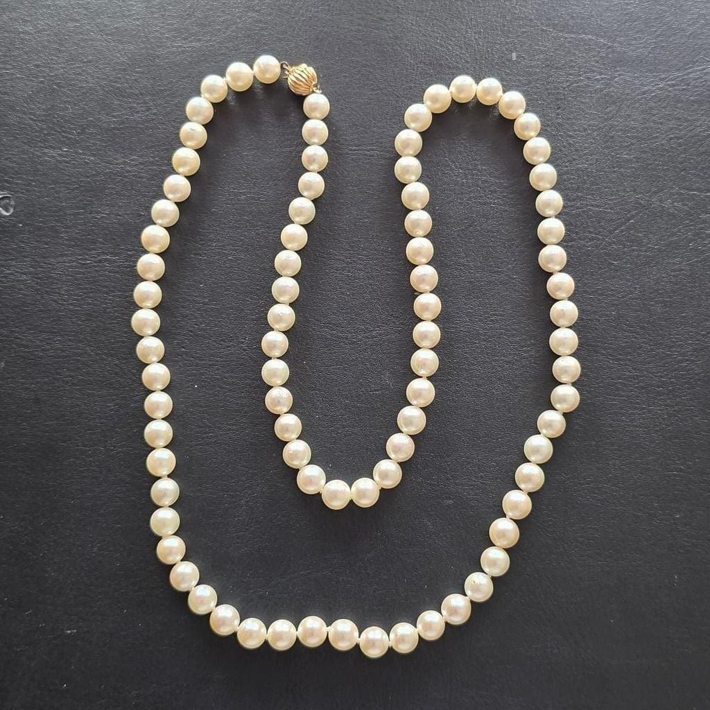 Perlenkette Zuchtperlen 65cm — Exzellenter Zustand (M-) Ketten & Anhänger