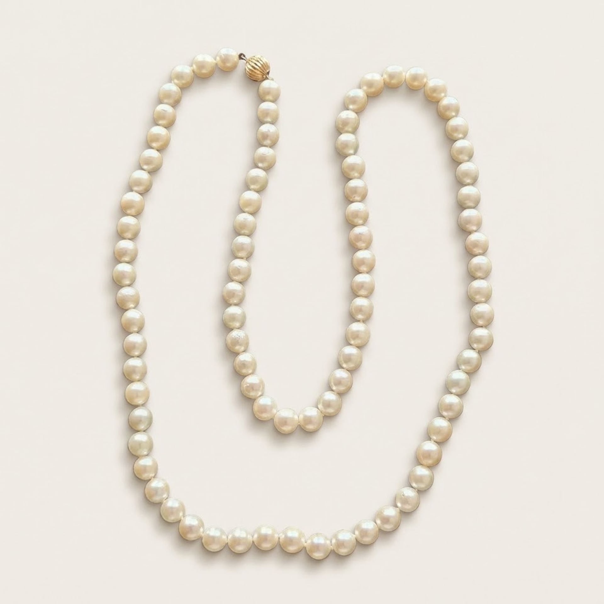 Perlenkette Zuchtperlen 65cm — Exzellenter Zustand (M-) Ketten & Anhänger