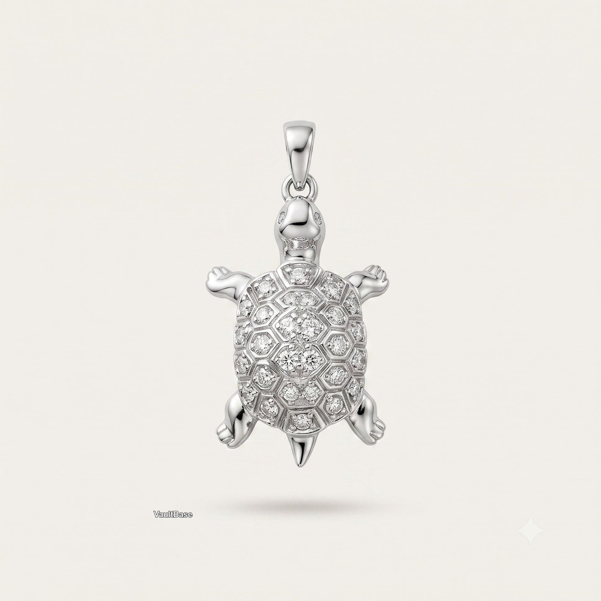 Schildkröten Anhänger Silber Zirkonias — necklaces